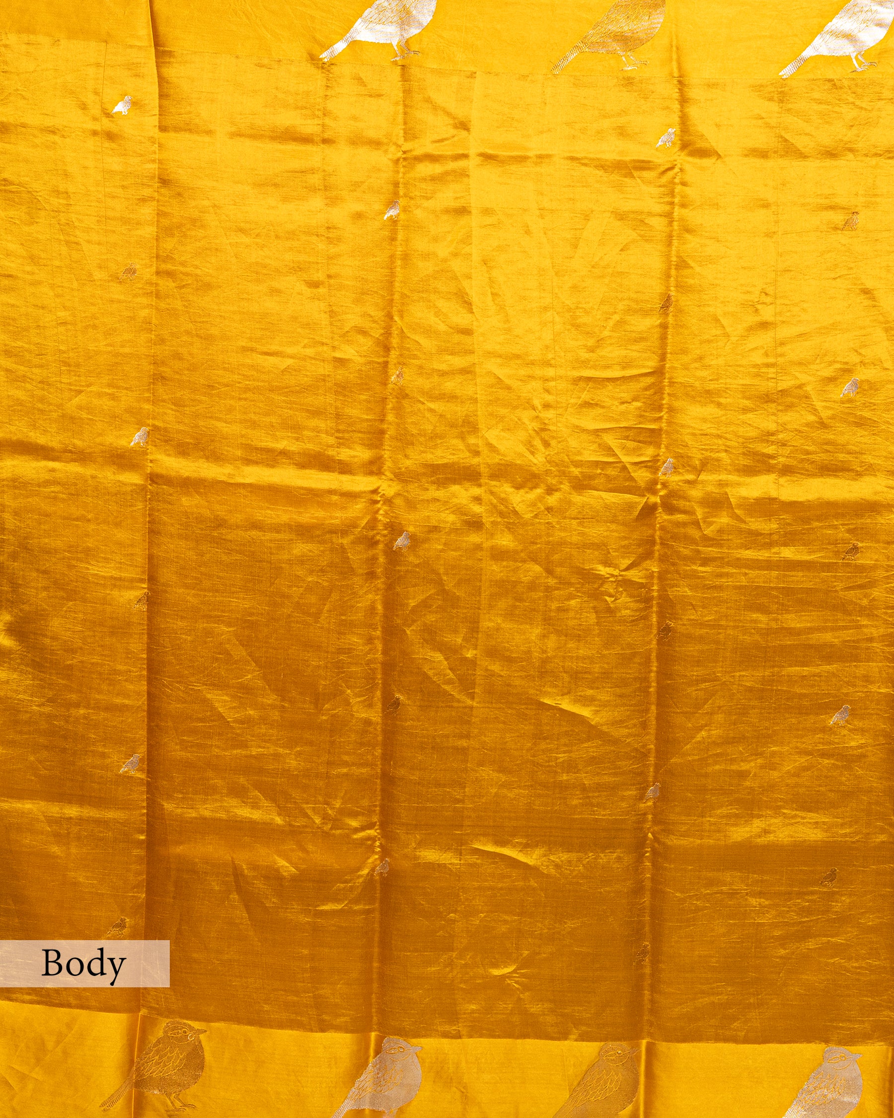 MUSTARD YELLOW TRADITIONAL SILK WOVEN SAREE