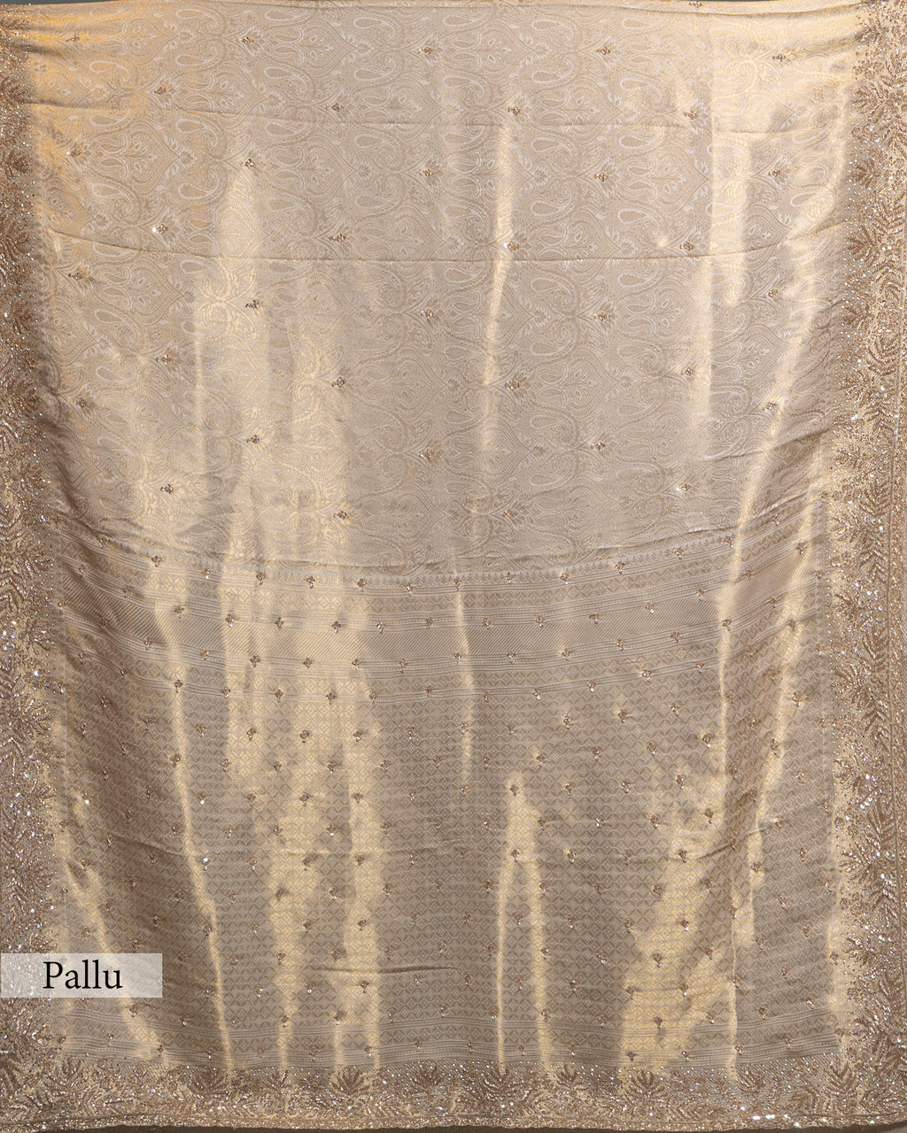 EMBELLISHED IVORY BANARASI SILK SAREE
