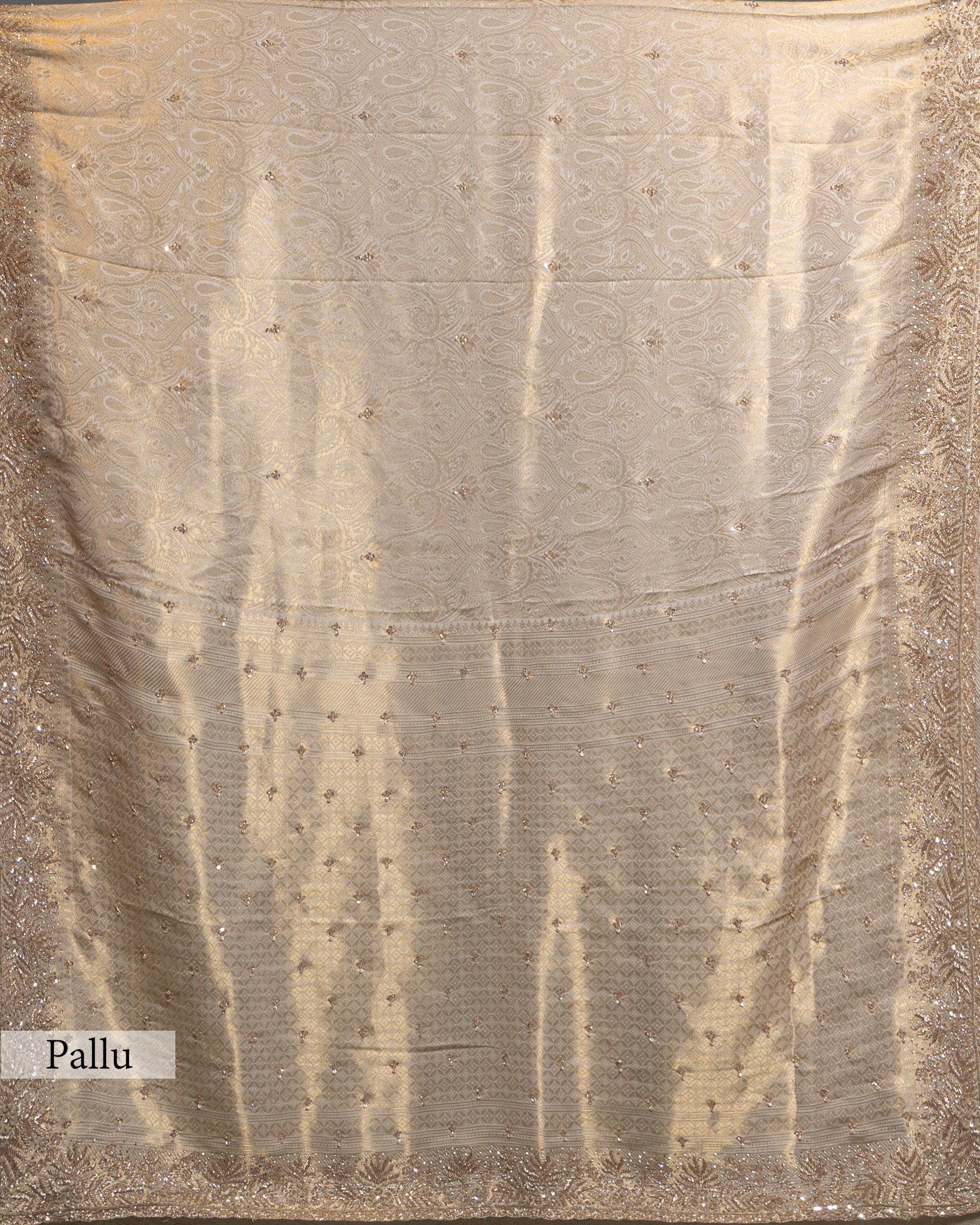 EMBELLISHED IVORY BANARASI SILK SAREE