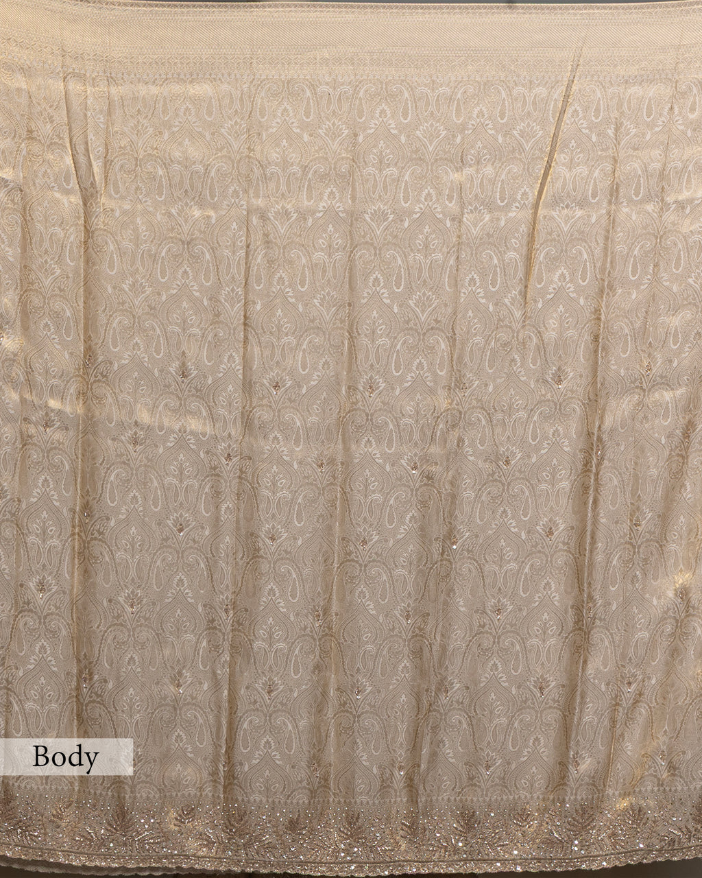 EMBELLISHED IVORY BANARASI SILK SAREE