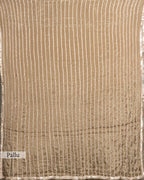 COFFEE HEAVILY SEQUINED CRUSHED CHIFFON SAREE