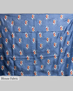 HANDPRINTED TUSSAR CROSS STITCH WORK SAREE