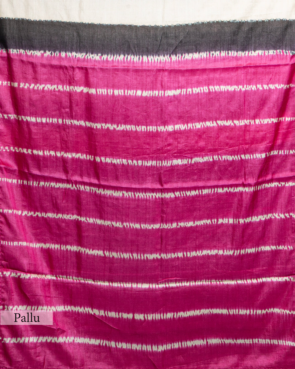 DUAL COLOR TUSSAR SILK SHIBORI PRINTED SAREE