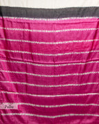 DUAL COLOR TUSSAR SILK SHIBORI PRINTED SAREE