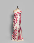 MULTICOLOR STRIPED SCALLOP BORDER SAREE