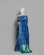 ROYAL BLUE SOFT SILK SAREE WITH CONTRAST PALLU