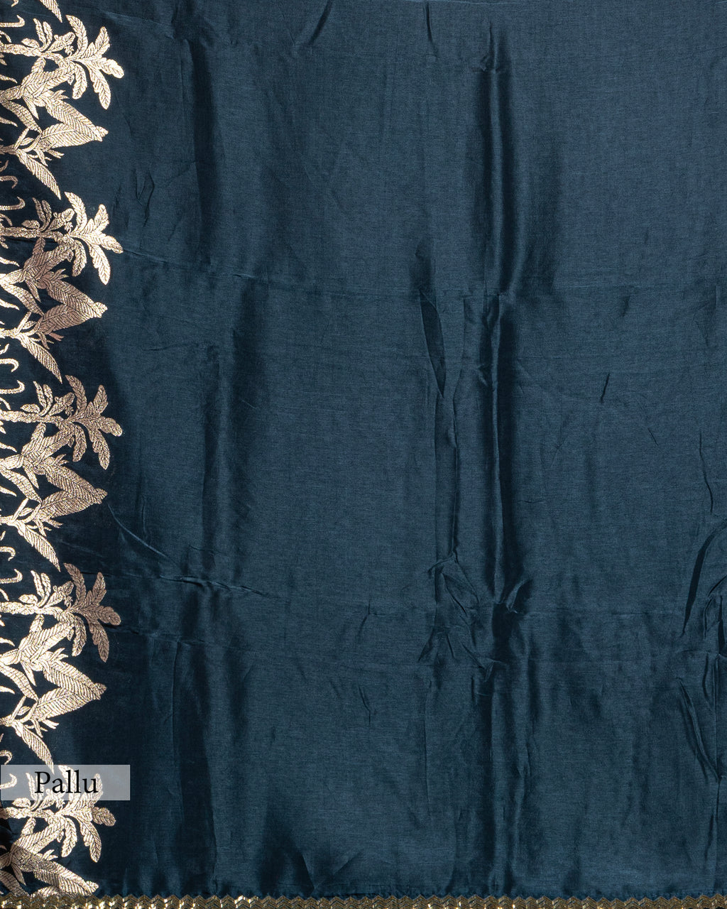 BLUE TUSSAR SAREE WITH BANARASI WOVEN MOTIFS