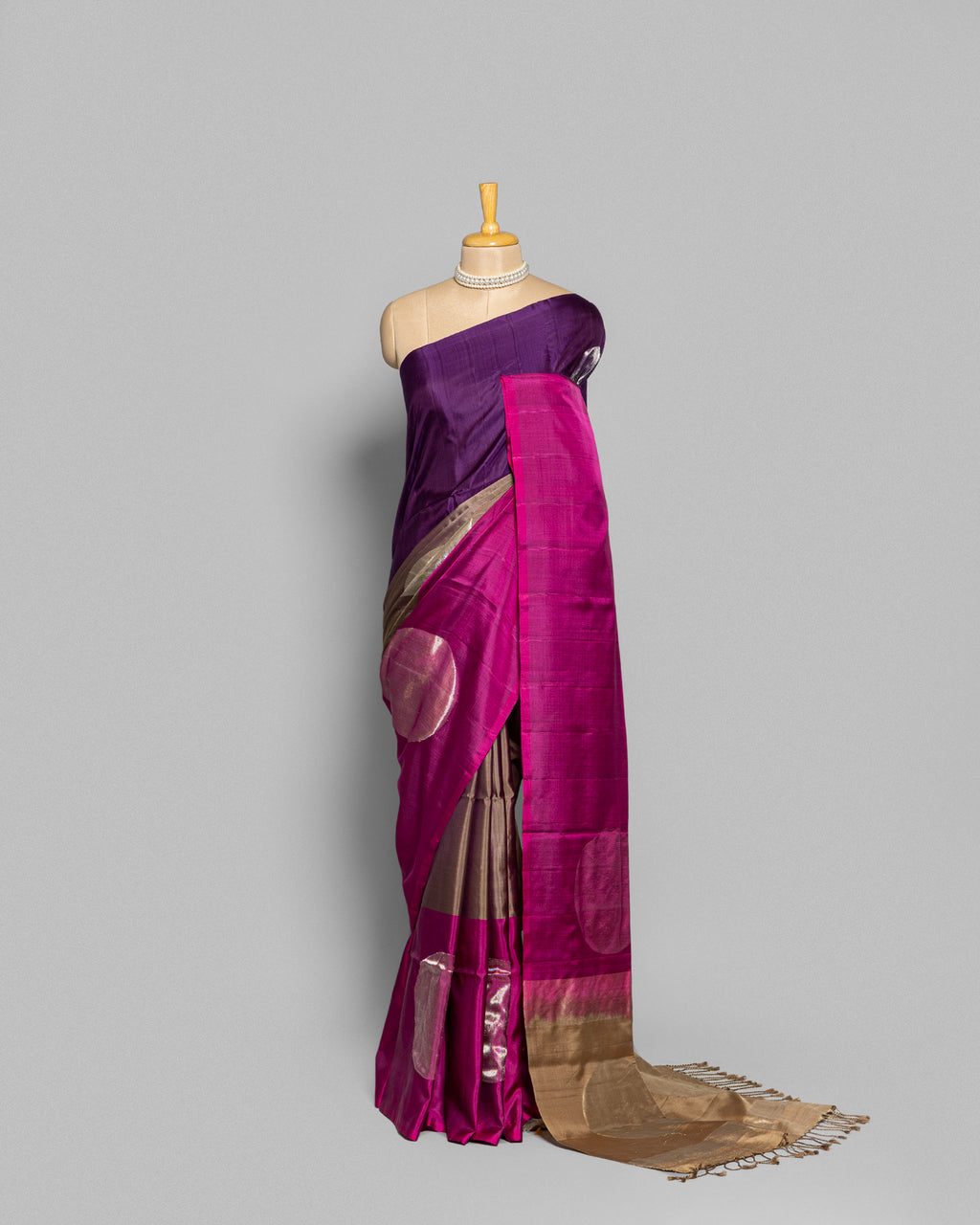 RANGKAT SOFT SILK SAREE WITH MATTE GOLD MOTIFS
