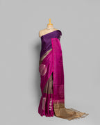 RANGKAT SOFT SILK SAREE WITH MATTE GOLD MOTIFS