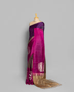 RANGKAT SOFT SILK SAREE WITH MATTE GOLD MOTIFS