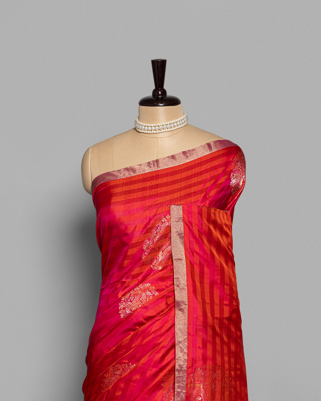 DUAL-TONE SOFT KATAN SILK SAREE WITH LEHERIYA PALLU