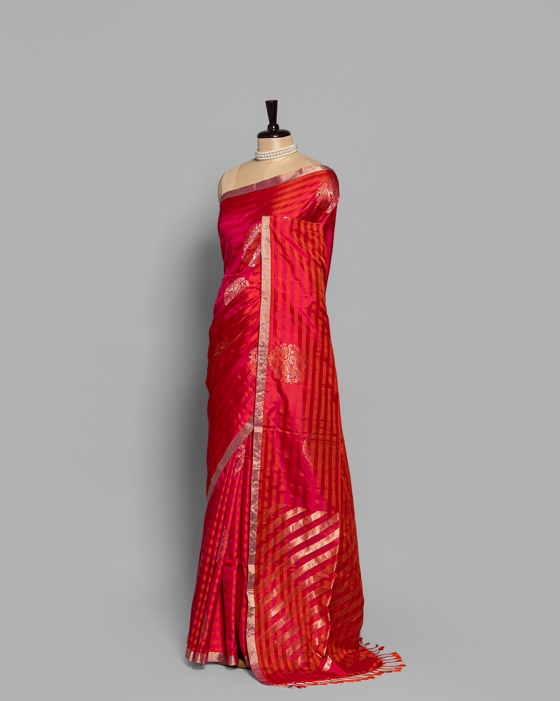 DUAL-TONE SOFT KATAN SILK SAREE WITH LEHERIYA PALLU
