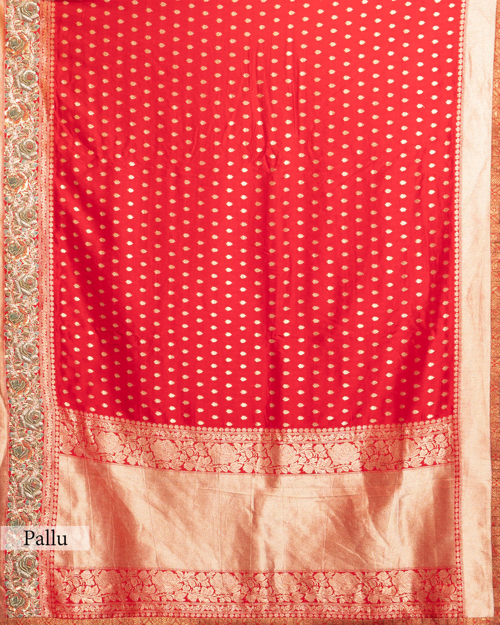 RED TUSSAR ZARI WOVEN GEORGETTE SAREE
