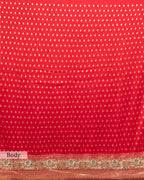 RED TUSSAR ZARI WOVEN GEORGETTE SAREE