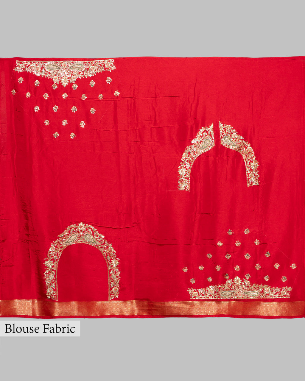 BRIGHT RED TUSSAR GEORGETTE SAREE