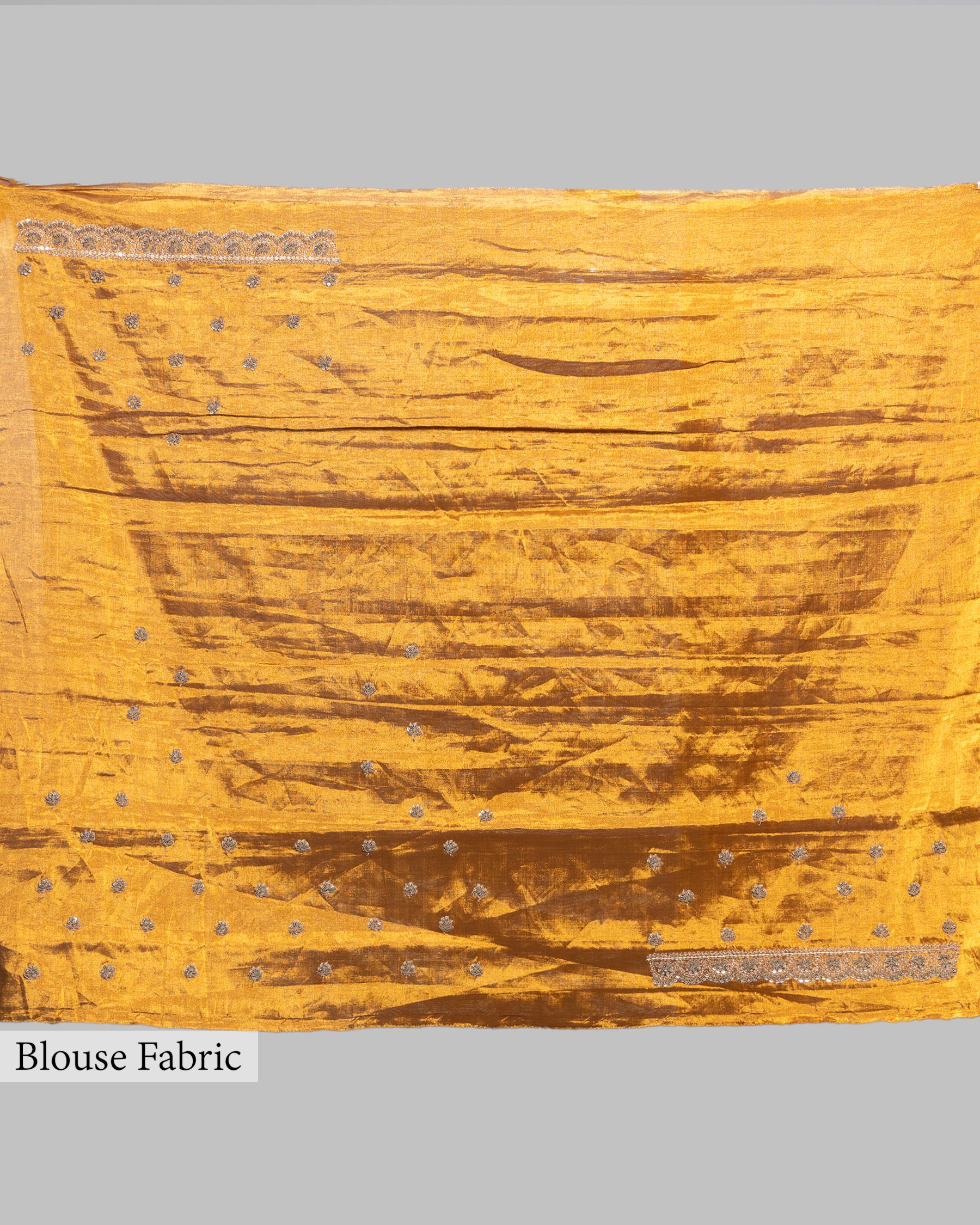 SILVER GOLD ZARDOZI WORK SOFT TISSUE SAREE