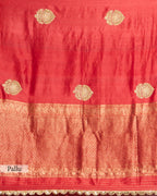 CRIMSON RED TUSSAR SILK SAREE