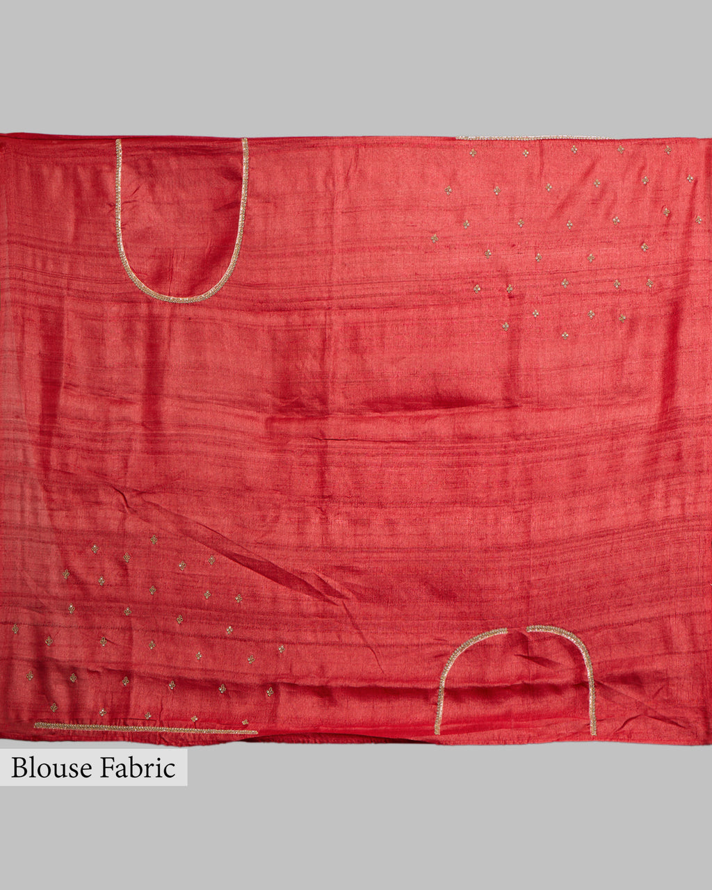 CRIMSON RED TUSSAR SILK SAREE