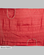 CRIMSON RED TUSSAR SILK SAREE