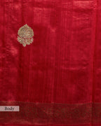 CRIMSON RED TUSSAR SILK SAREE