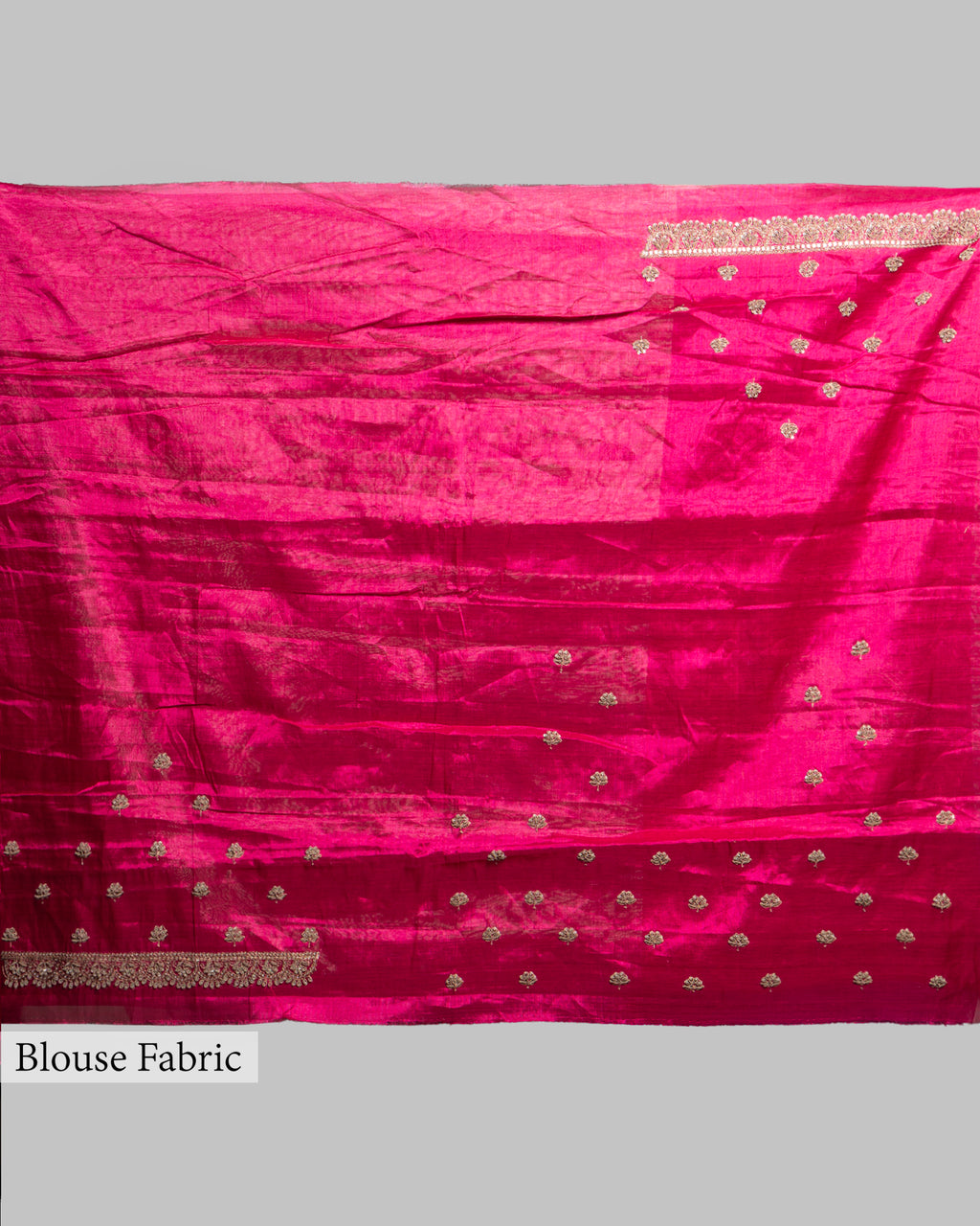 PINK SILVER ZARDOZI WORK SOFT TISSUE SAREE
