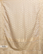 CHAMPAGNE IVORY TISSUE BANARASI  GEORGETTE SAREE