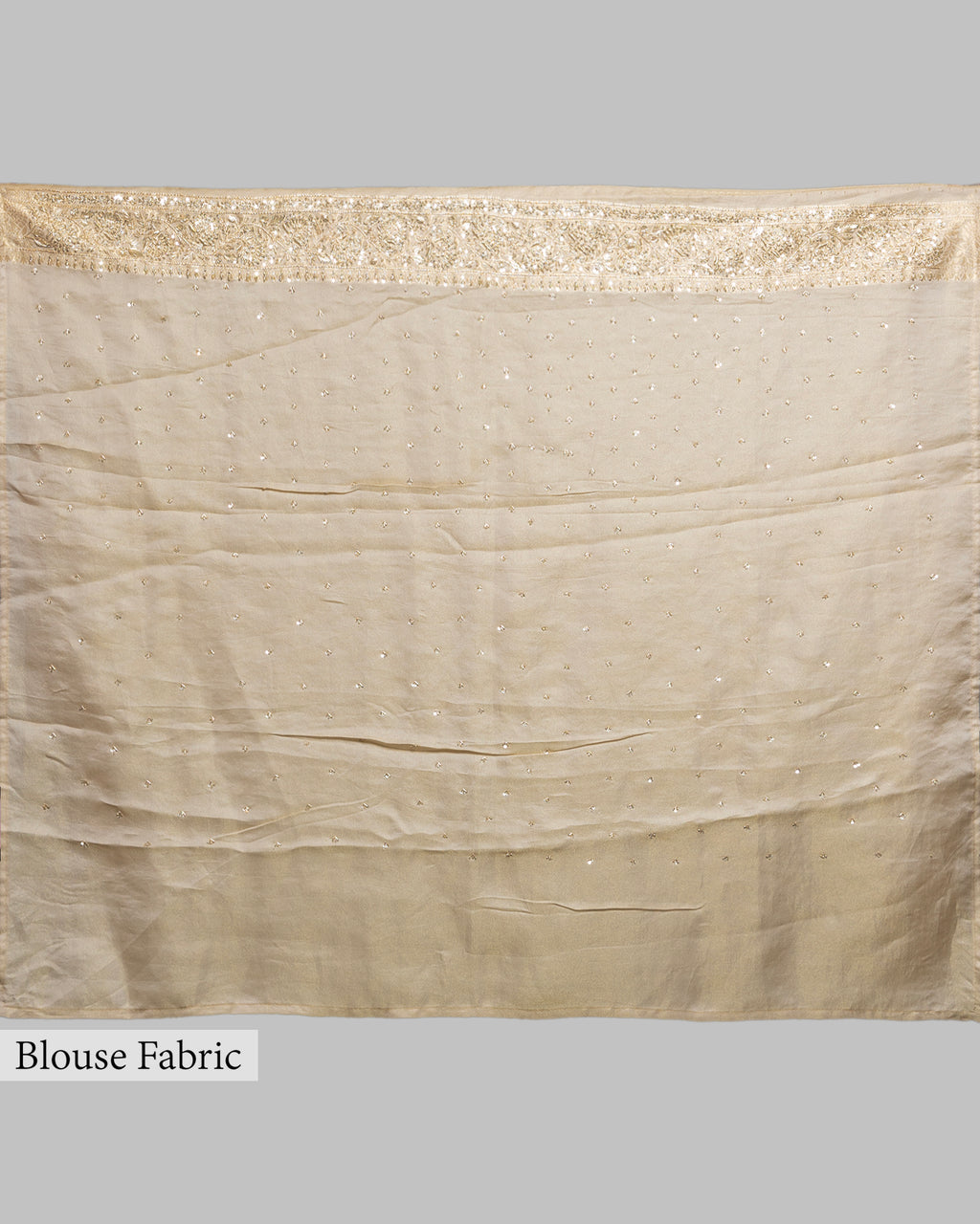 CHAMPAGNE IVORY TISSUE BANARASI  GEORGETTE SAREE