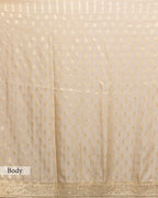 CHAMPAGNE IVORY TISSUE BANARASI  GEORGETTE SAREE