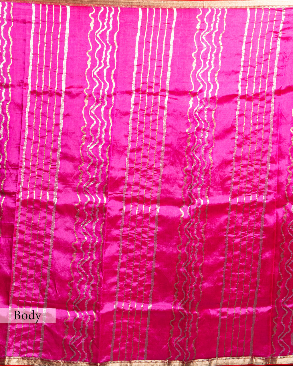 PINK GOLD SILVER ZARI WOVEN CHINIYA SILK SAREE
