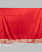 RED MASHRU BANARASI WOVEN SILK SAREE