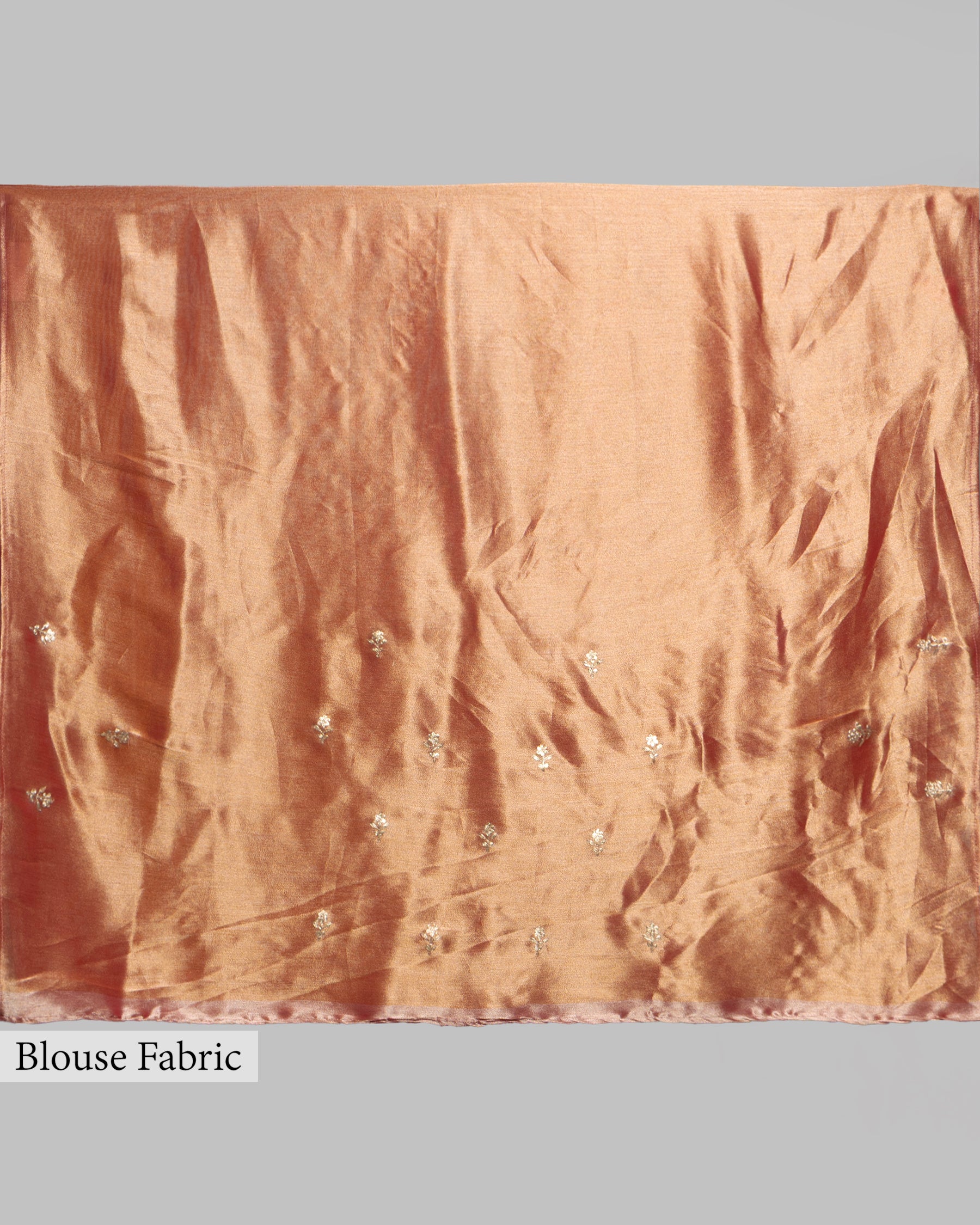 BLUSH PINK WITH ROSE GOLD FINISH TISSUE SAREE