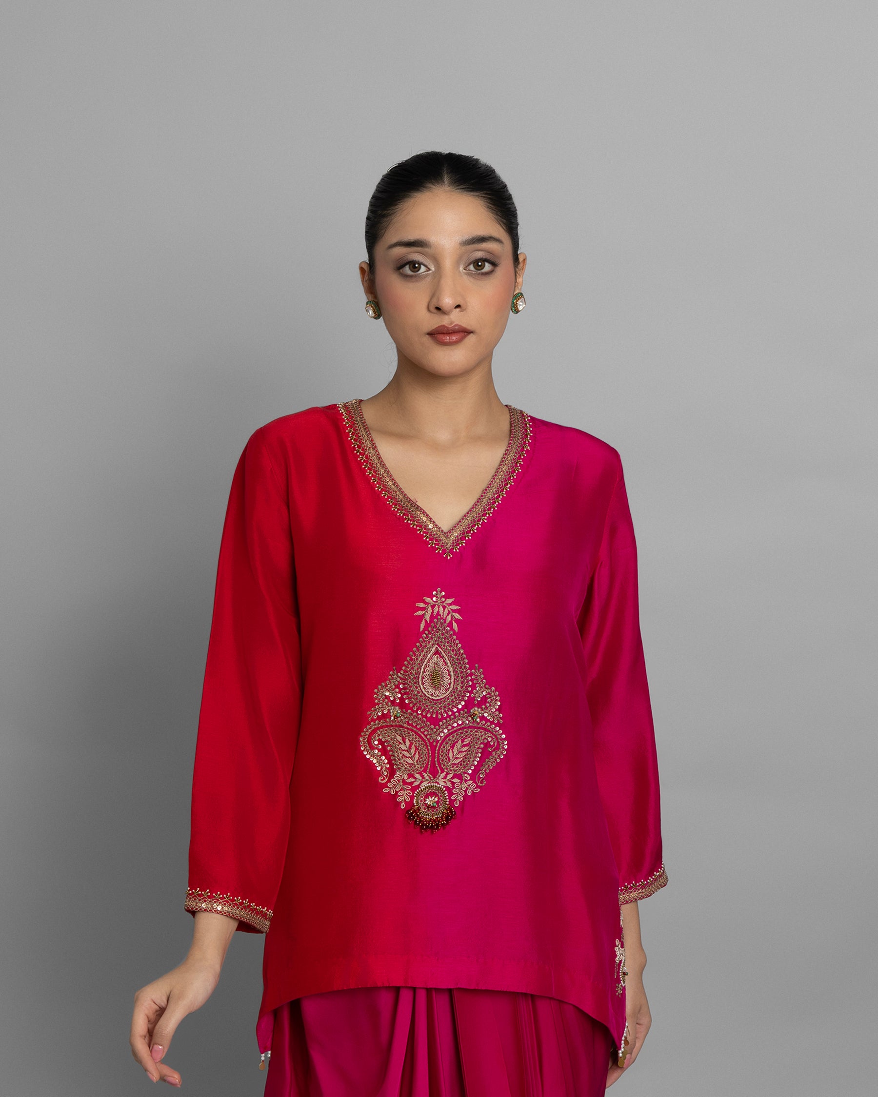 RANI PINK & CRIMSON OMBRE SET