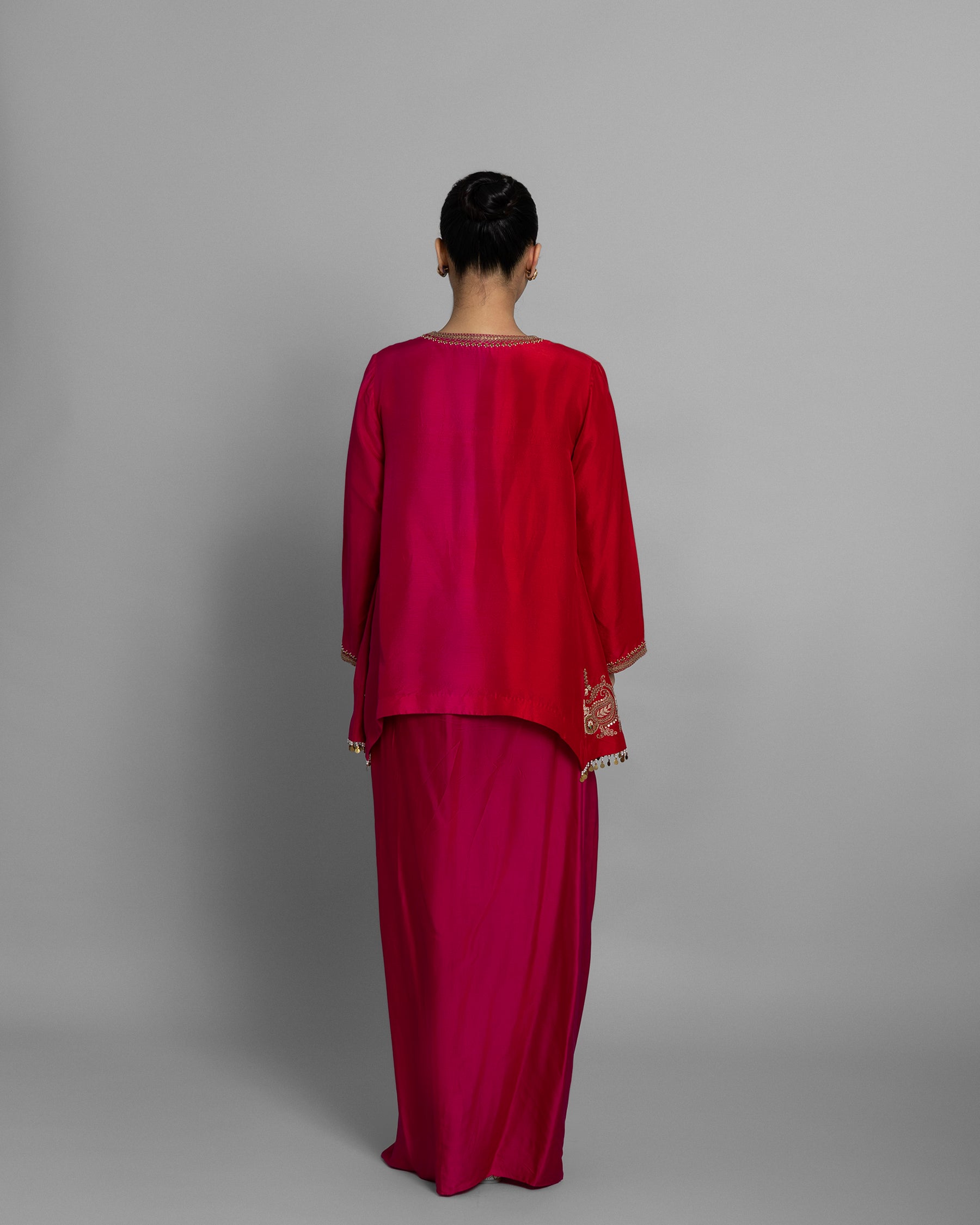 RANI PINK & CRIMSON OMBRE SET