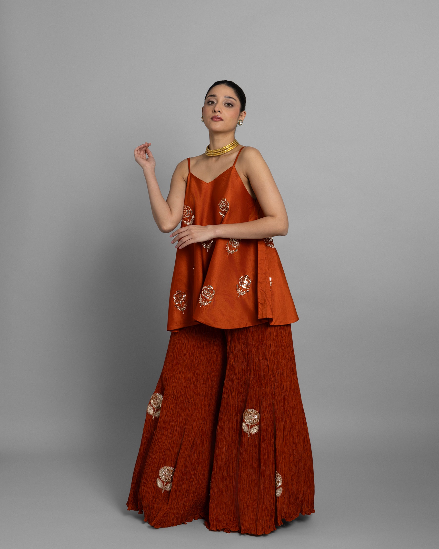 MUKAISH FLARED PALAZZO SET