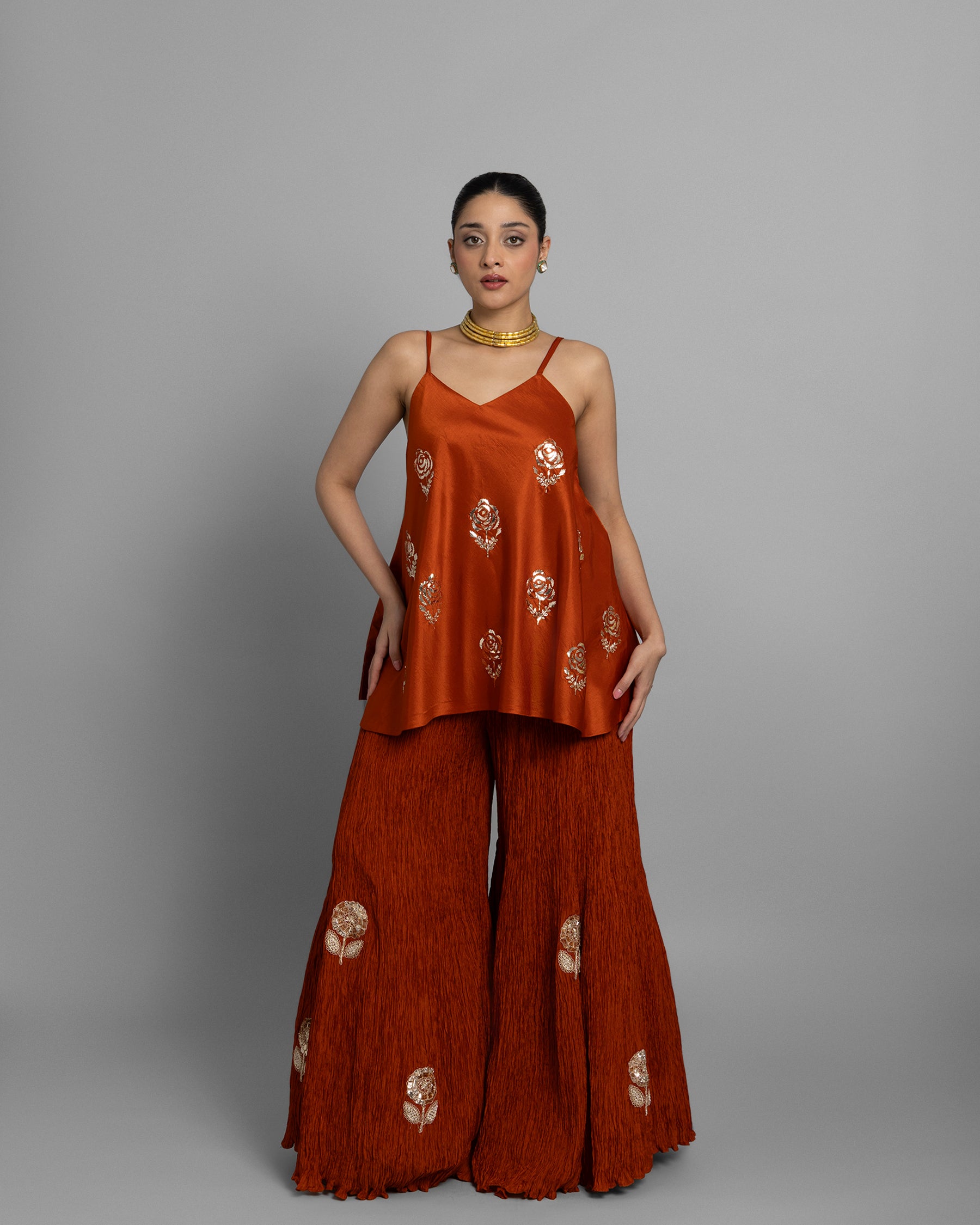 MUKAISH FLARED PALAZZO SET