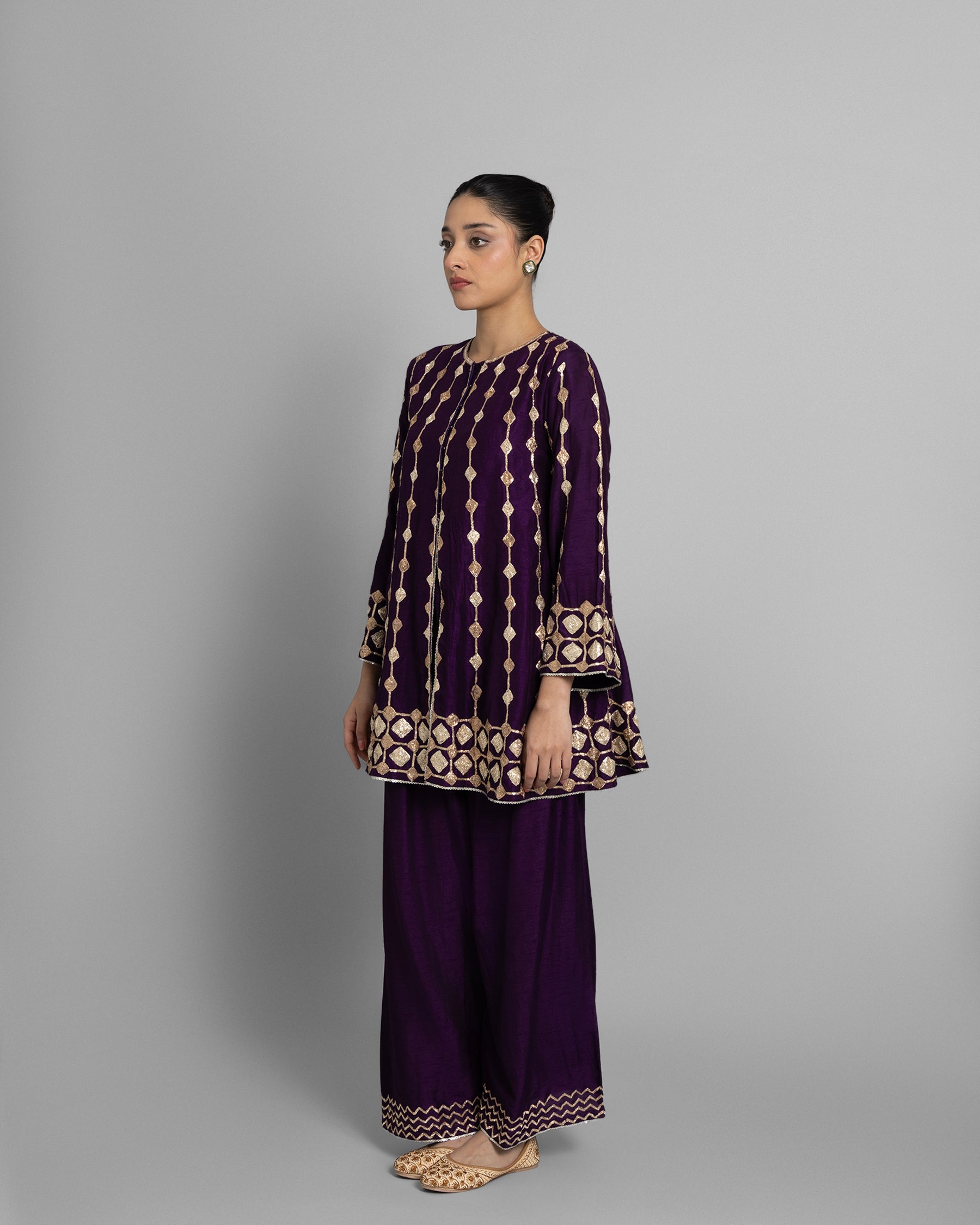 ROYAL PURPLE PITTA WORK SUIT SET