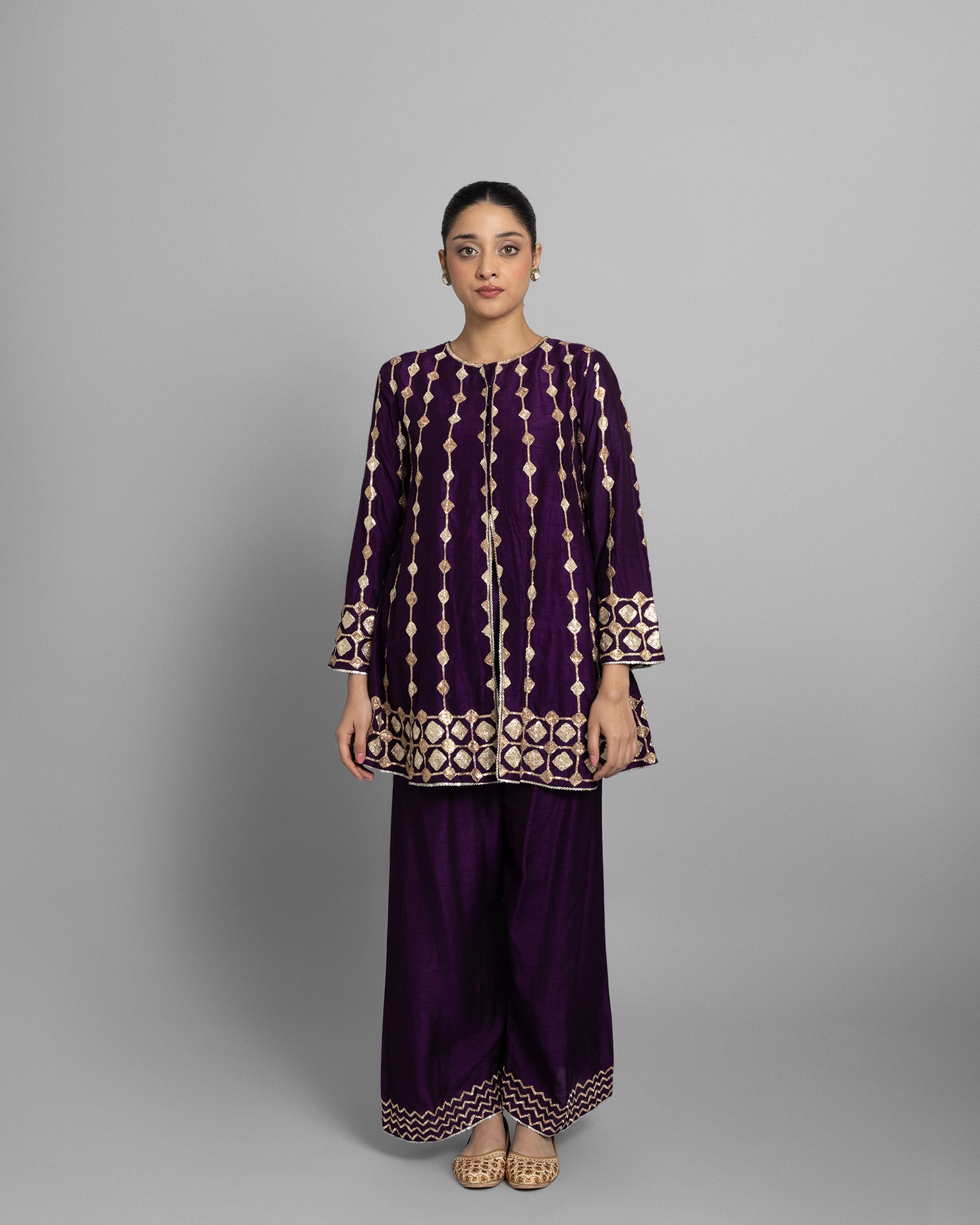 ROYAL PURPLE PITTA WORK SUIT SET