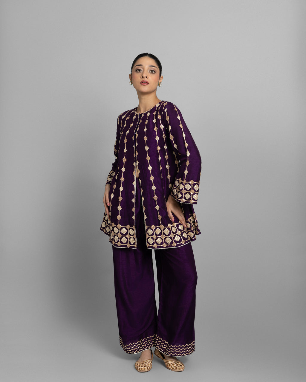 ROYAL PURPLE PITTA WORK SUIT SET