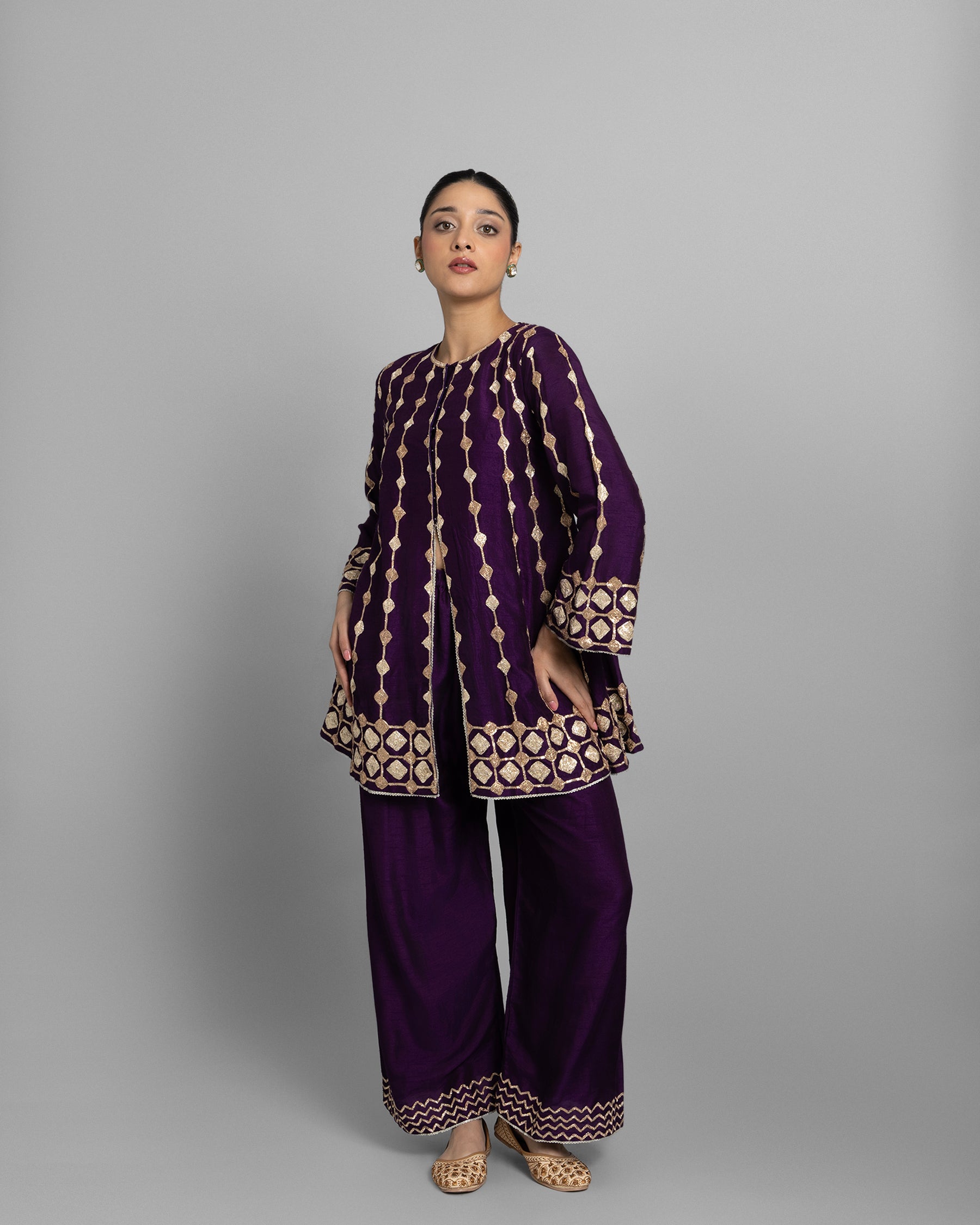 ROYAL PURPLE PITTA WORK SUIT SET
