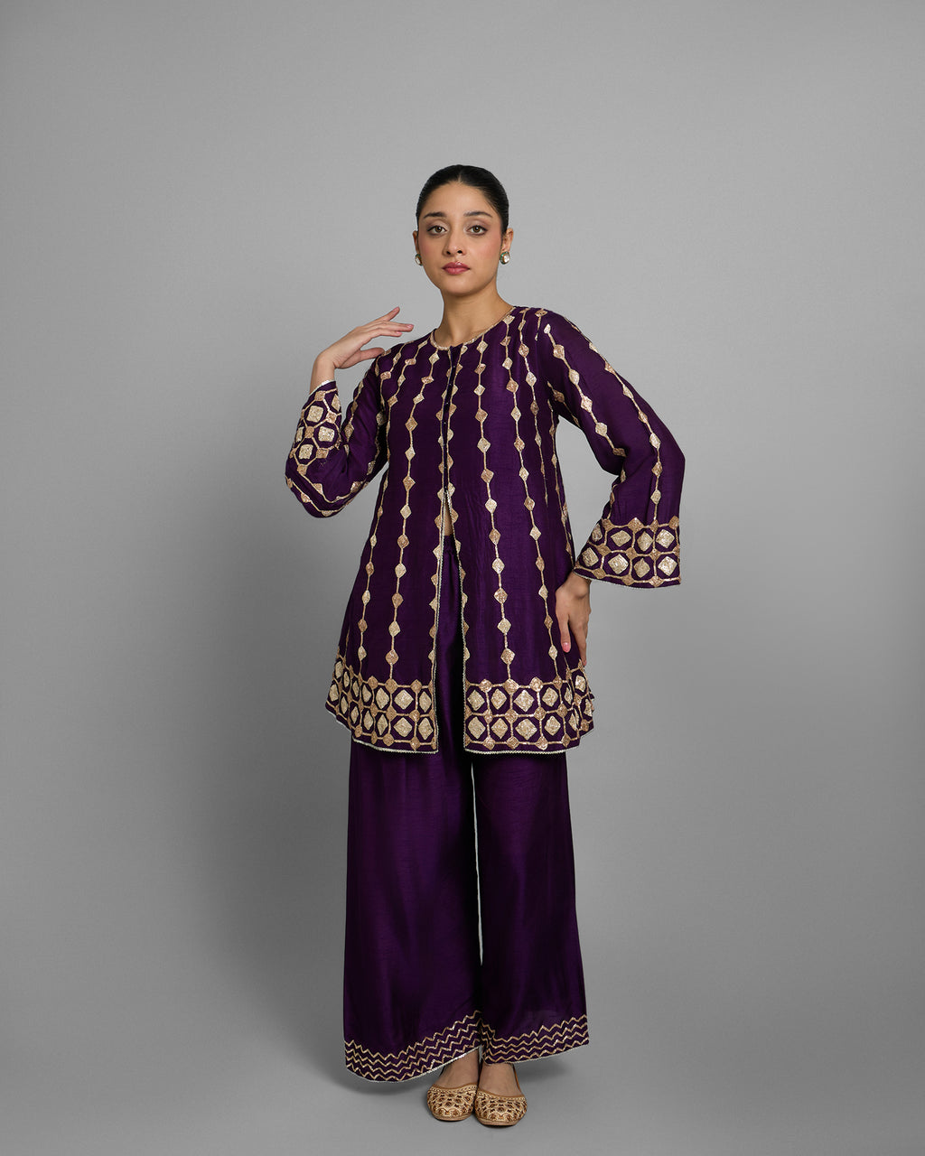 ROYAL PURPLE PITTA WORK SUIT SET
