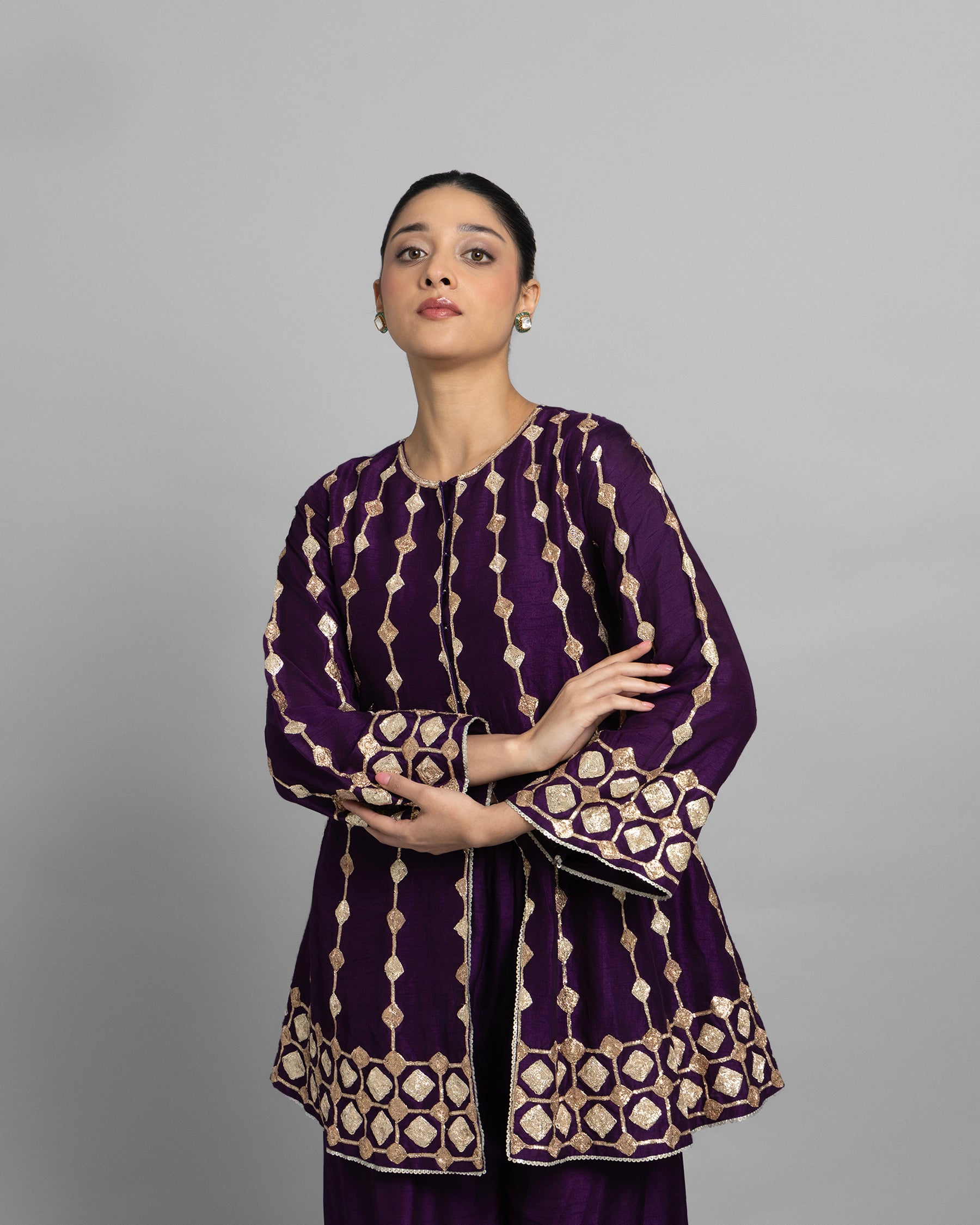 ROYAL PURPLE PITTA WORK SUIT SET