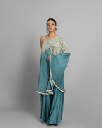 AQUA TEAL ONE-SHOULDER ENSEMBLE