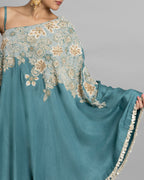 AQUA TEAL ONE-SHOULDER ENSEMBLE