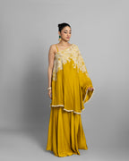 CANARY YELLOW ONE-SHOULDER ENSEMBLE