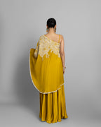 CANARY YELLOW ONE-SHOULDER ENSEMBLE