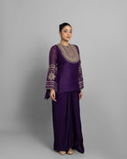 JAMUNI ORGANZA TUNIC & COWL SKIRT SET