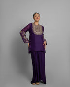 JAMUNI ORGANZA TUNIC & COWL SKIRT SET