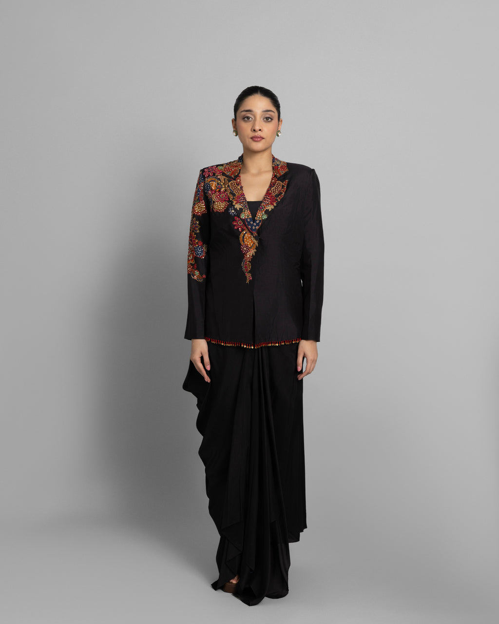 MIDNIGHT EBONY ART BLAZER SET