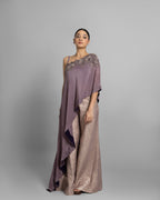 LILAC ONE-SHOULDER BROCADE SET