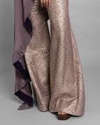 LILAC ONE-SHOULDER BROCADE SET